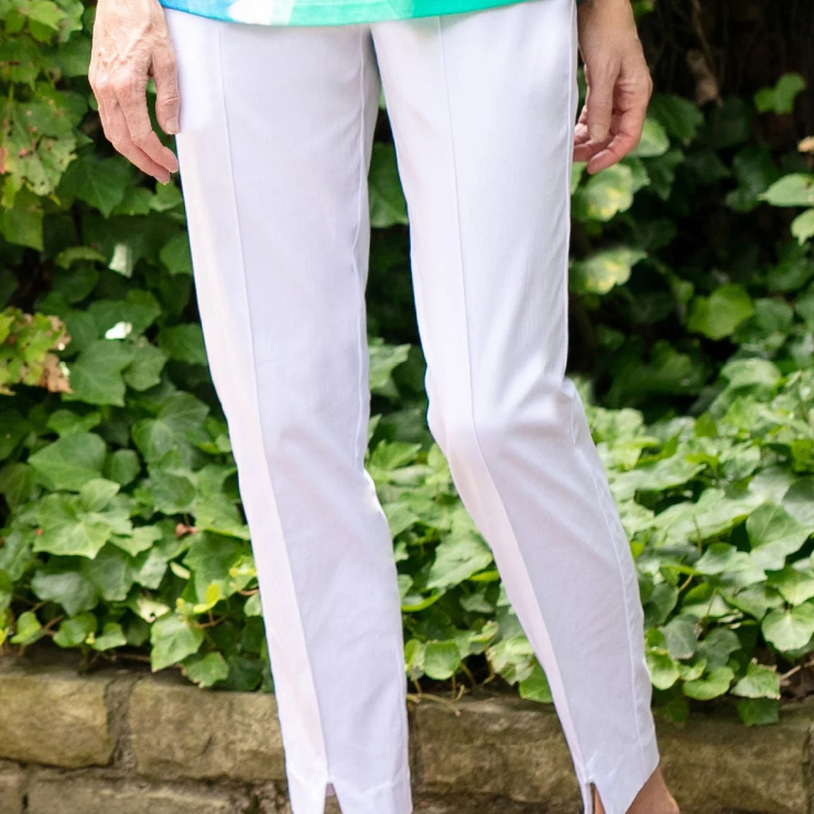 Thin Her White Ankle Pants