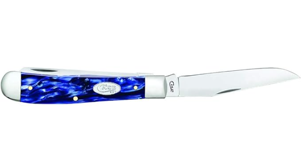 Blue Pearl Kirinite Smooth Trapper Case Knife