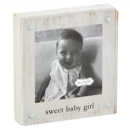 Sweet Baby Girl Wood Acrylic Frame