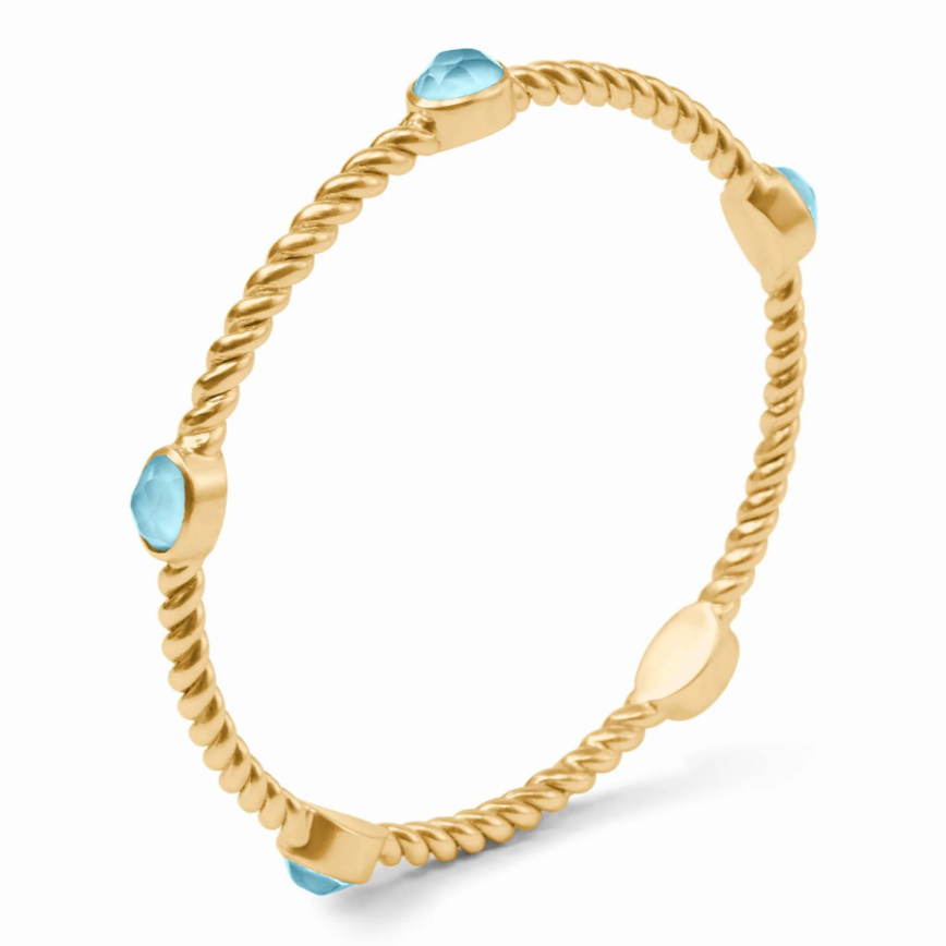 Aquamarine Blue Nassau Stone Bangle