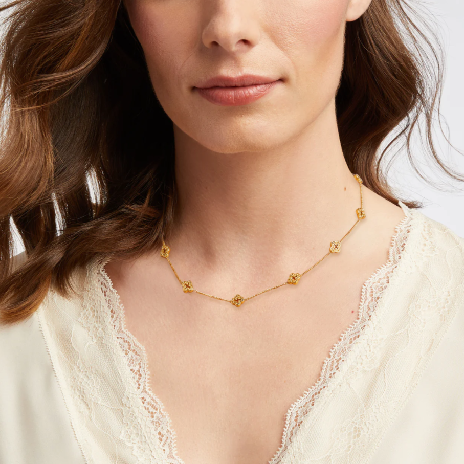 Florentine Demi Delicate Station Necklace