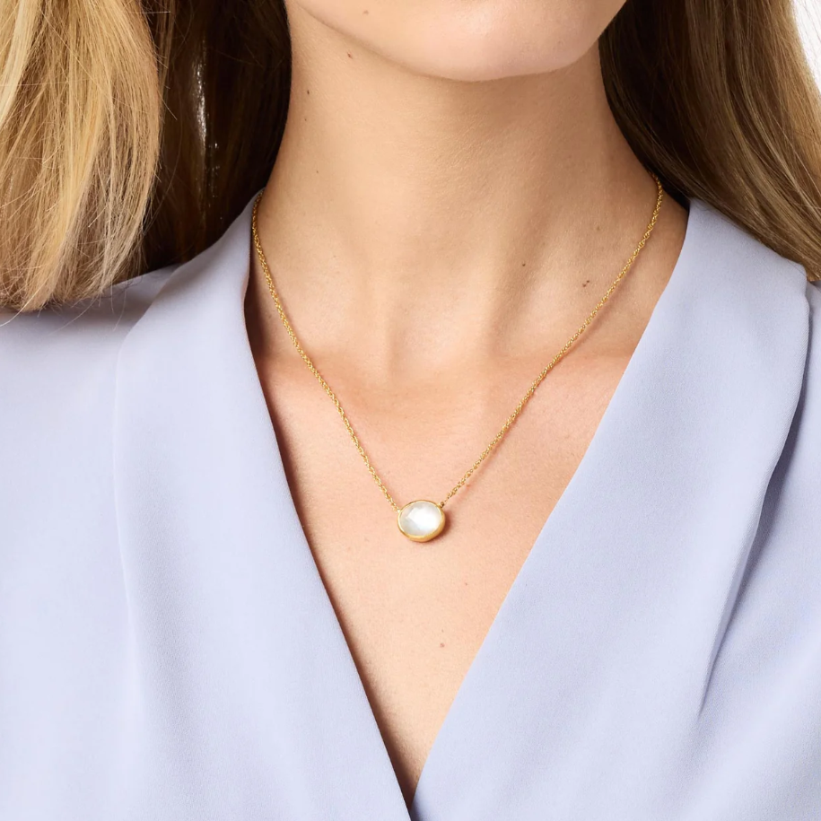 Nassau Pearl Solitaire Necklace