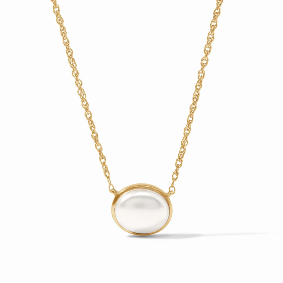 Nassau Pearl Solitaire Necklace