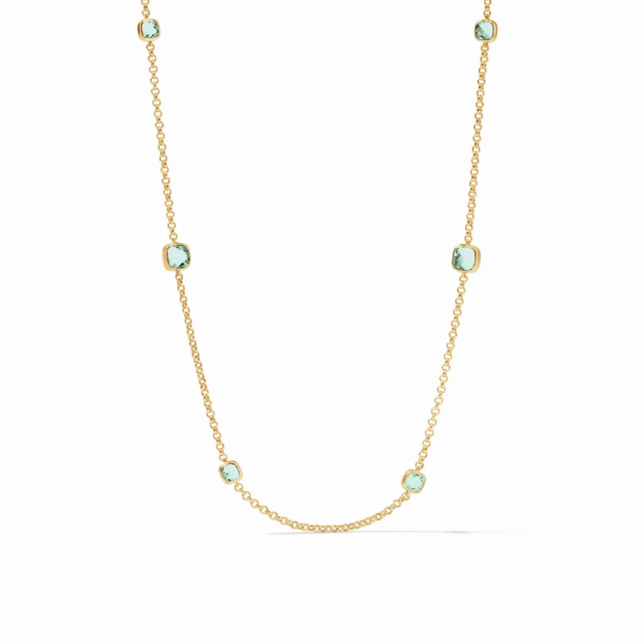 Aquamarine Aquitaine Station Necklace