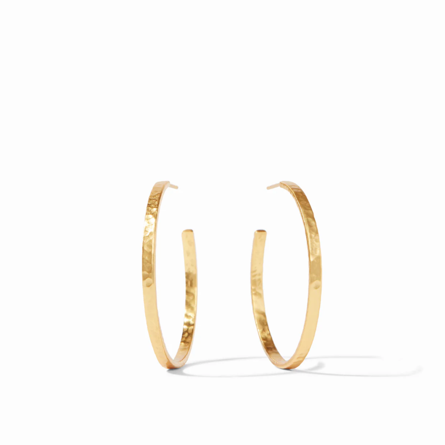 Crescent Gold Hoop Earrings