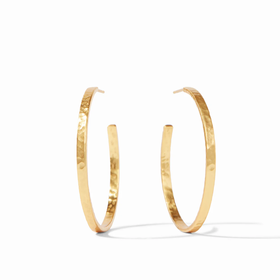 Crescent Gold Hoop Earrings