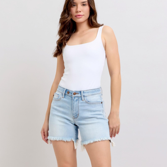 Long Cut Off 2 Button Dad Shorts