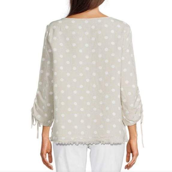 Ali Miles Woven Popover Tunic with Front Button Details