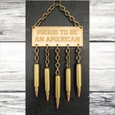Proud To Be An American Bullet Windchime .50 BMG