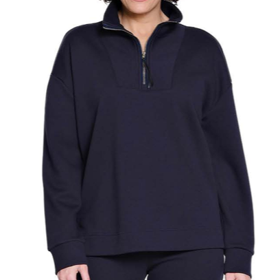 Half Zip Pullover with Side Vents