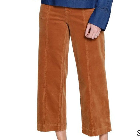 Front Seam Twill Crop Pant