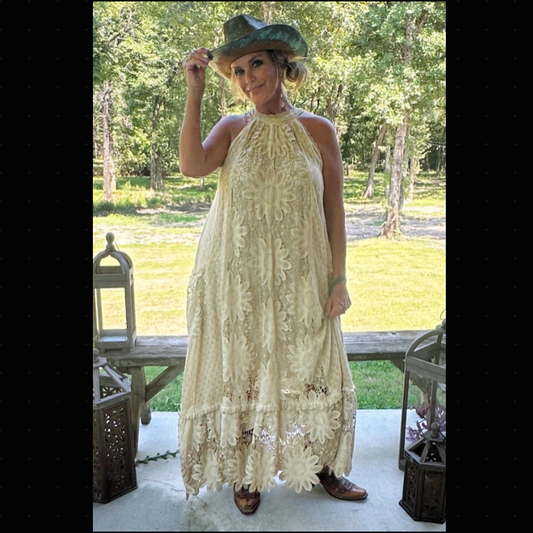 Daisy Dreaming Vintage Tea-Stained Dress