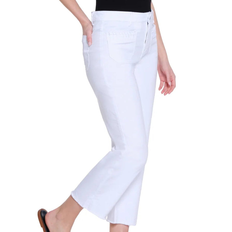 Wide Leg Crop With Pleated Patch Pocket