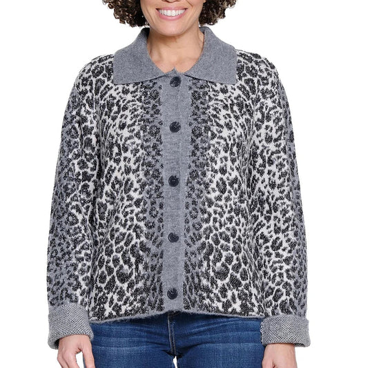 Animal Print Cardigan - Multi