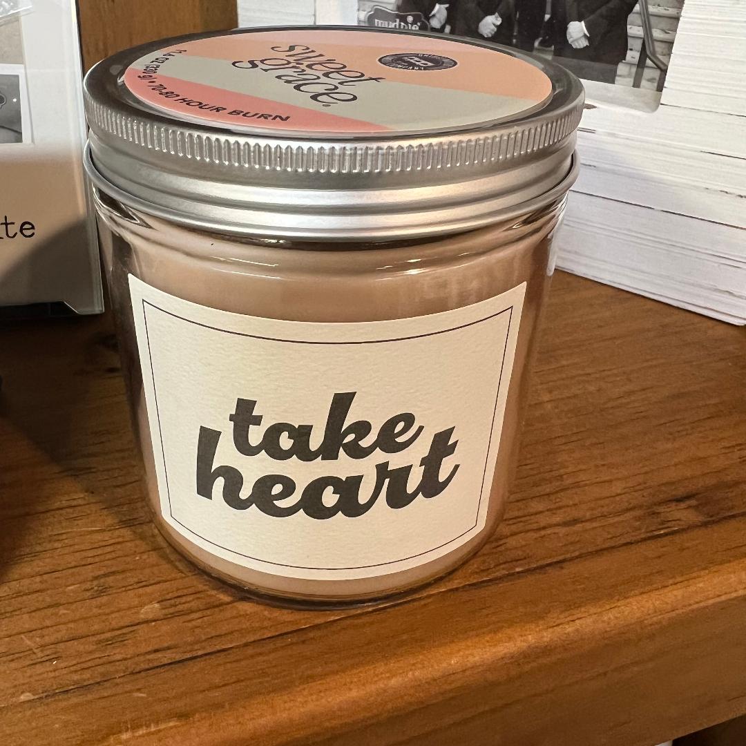 Sweet Grace Take Heart "Faith  Collection" Jar Candle