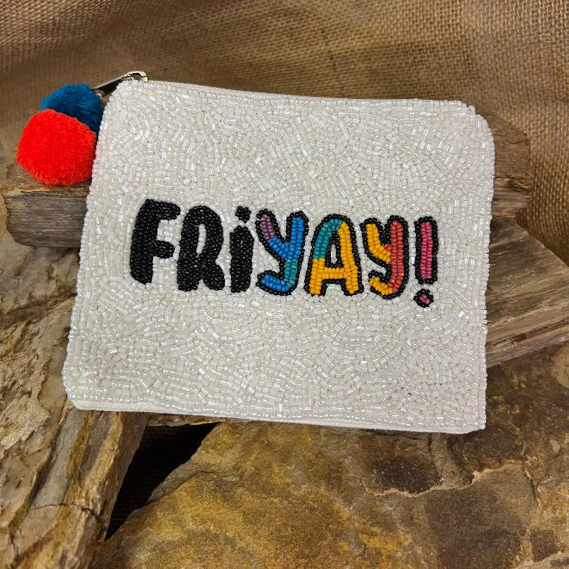 FRIYAY! Beaded Coin Purse