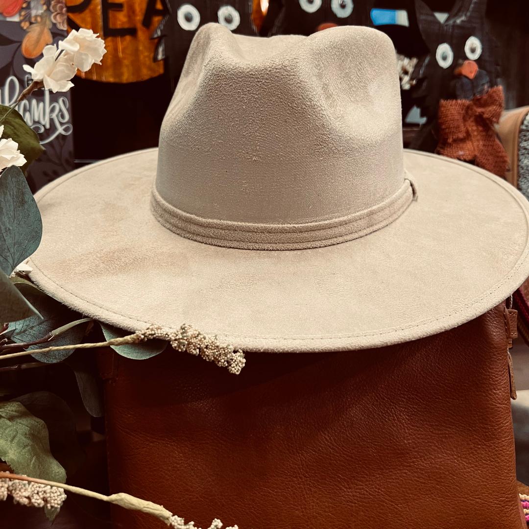 Vegan Suede Nude Rancher Hat