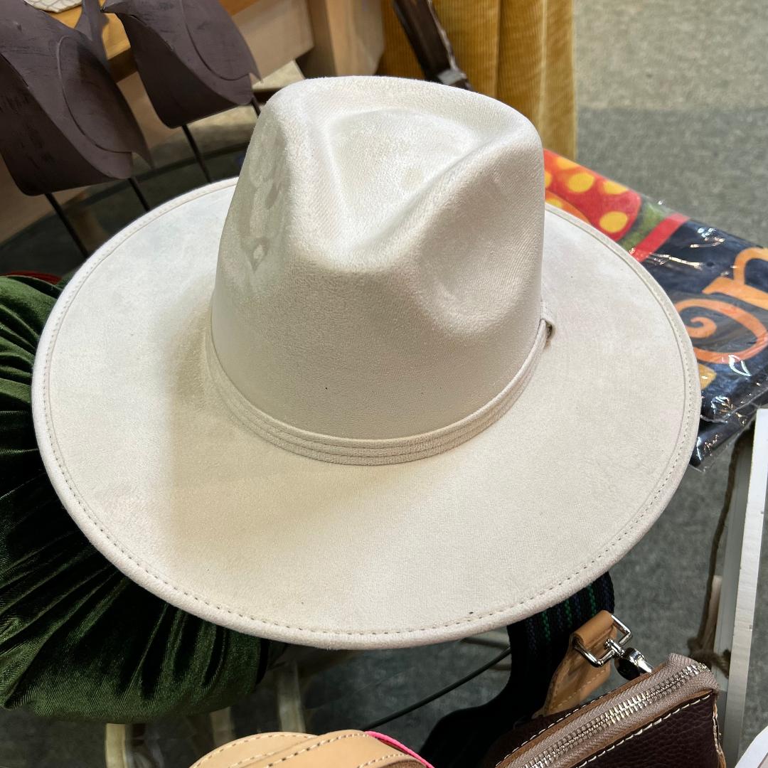 Vegan Suede Ivory Rancher Hat