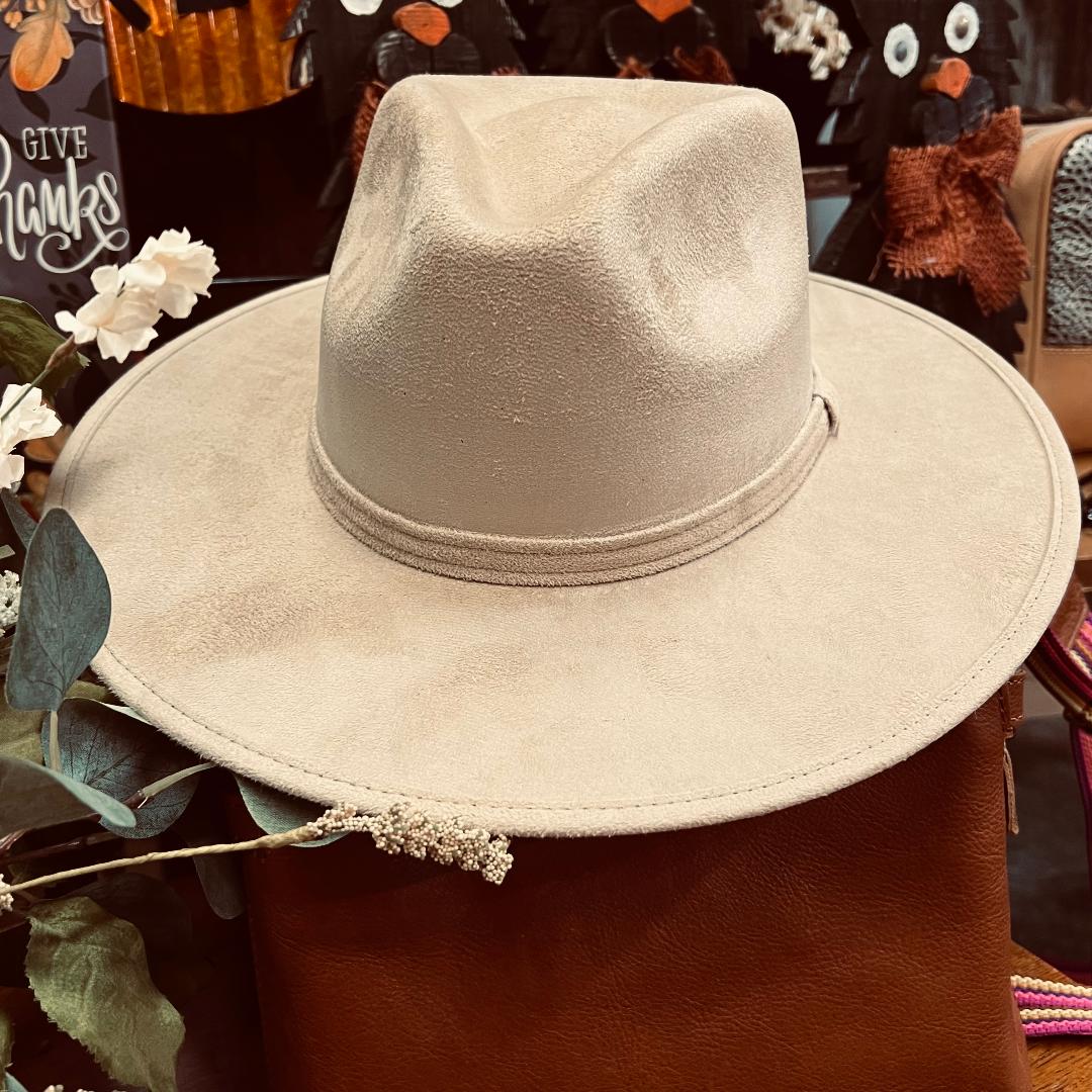 Vegan Suede Nude Rancher Hat