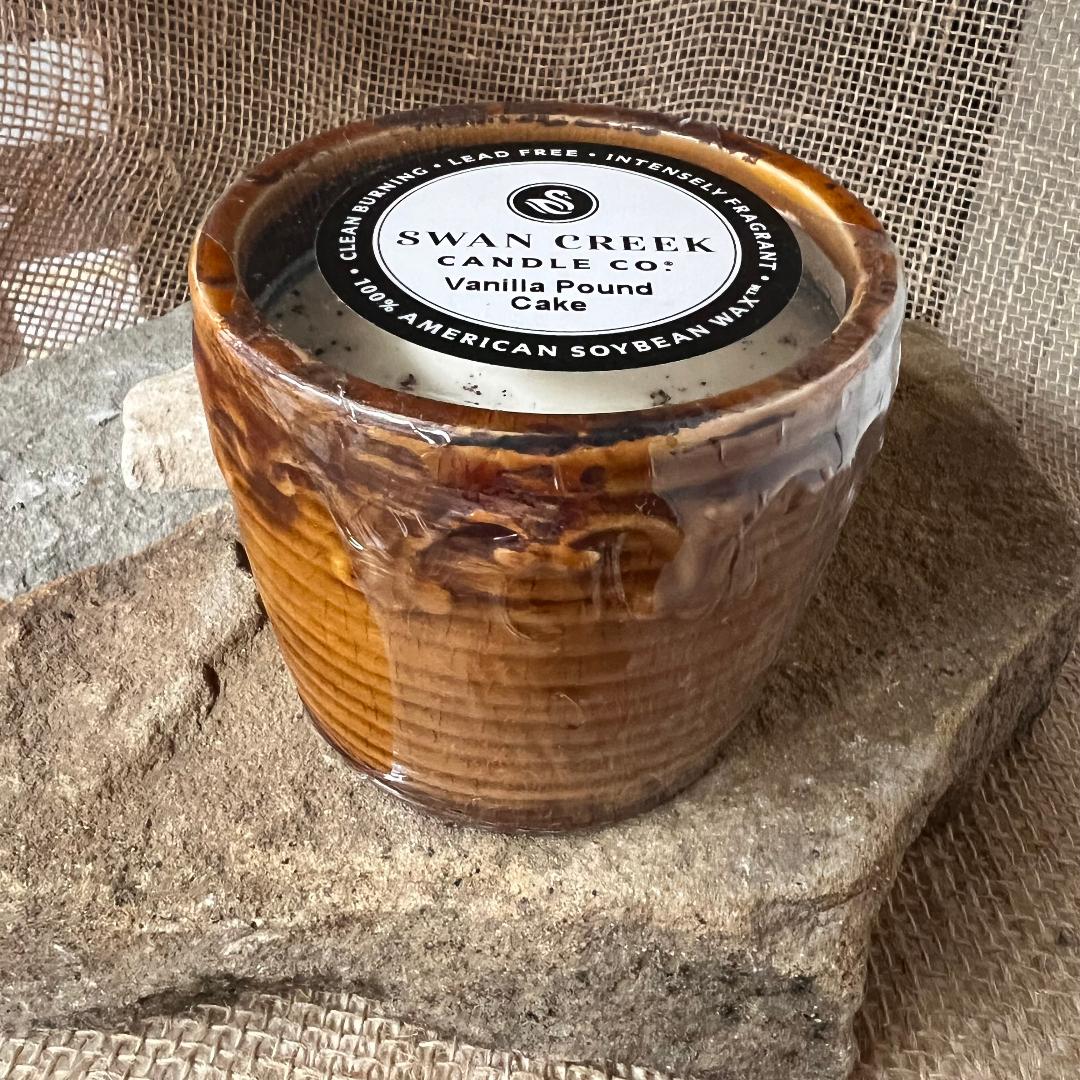 Vintage Round Vanilla Pound Cake Candle Filled Pot
