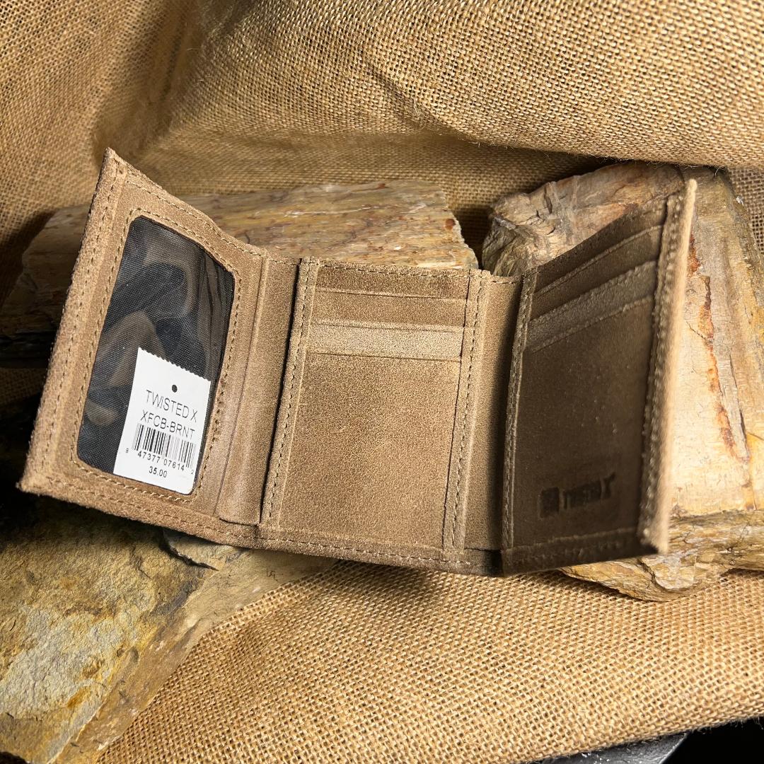 Tri-Fold Brown X Wallet