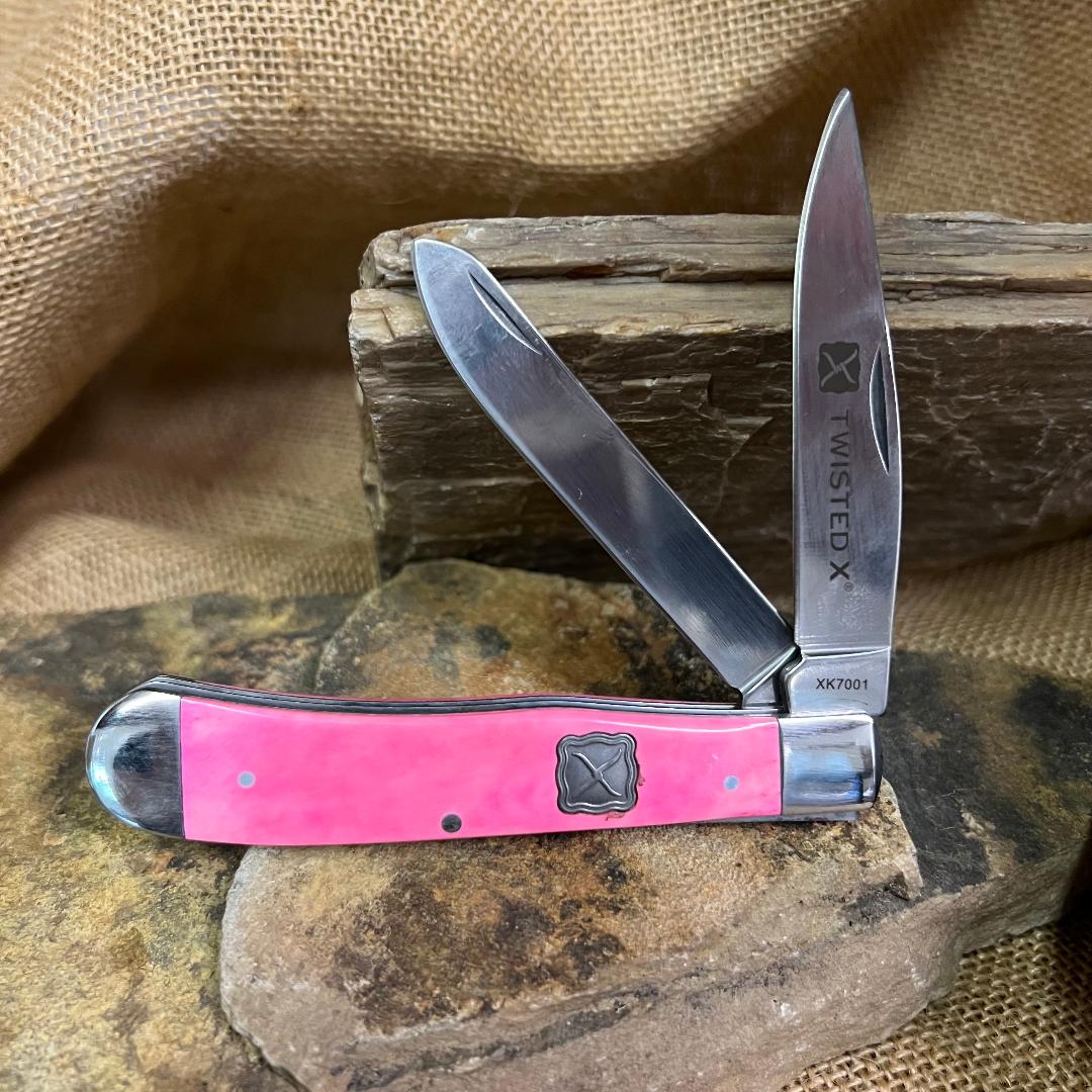 Closed Pink Trapper Pocket Knife