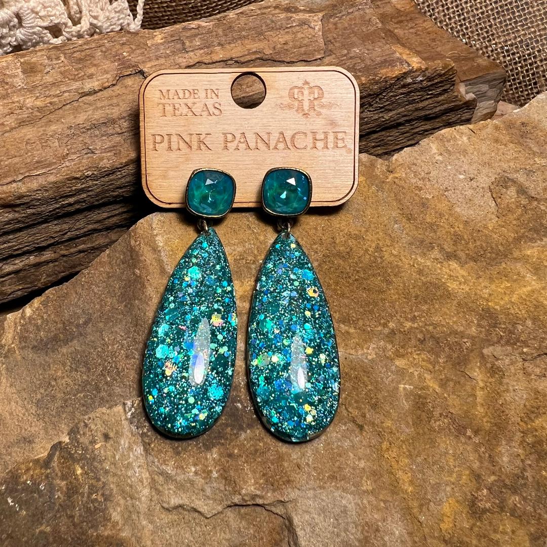 Laguna Blue & Turquoise Acrylic Earrings