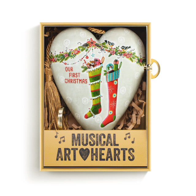 Our First Christmas Musical Art Heart