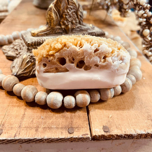 Goat's Milk & Olive Oil Almond Cherry Soap w/Sea Sponge