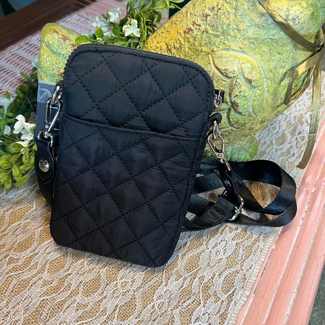 BC Quilted Black Cell Phone Holder