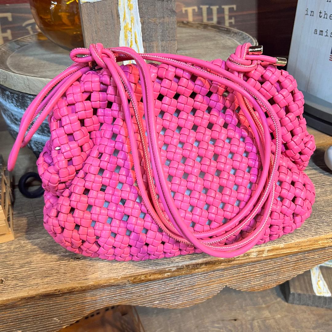 BC Fuchsia Woven Bag