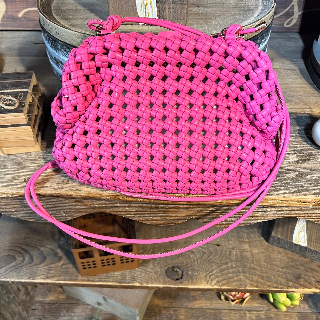 BC Fuchsia Woven Bag