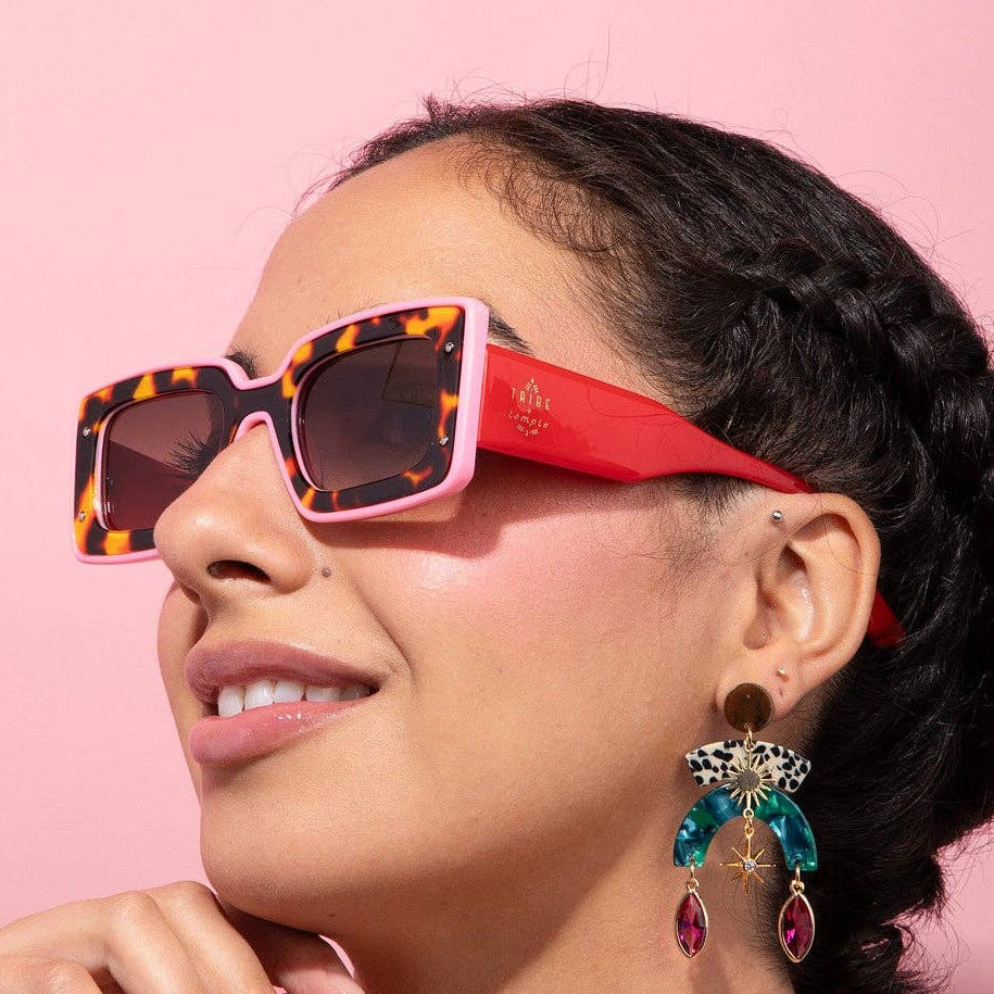 Deco Sunglasses Pink + Red
