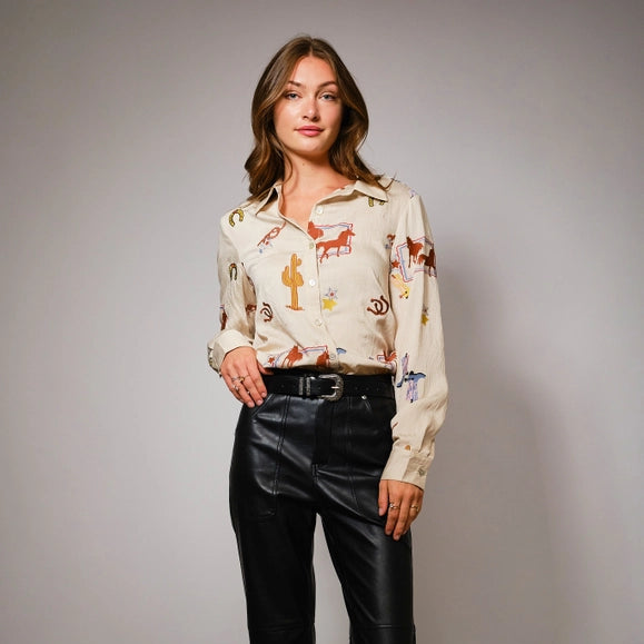Western Embroidered Shirt