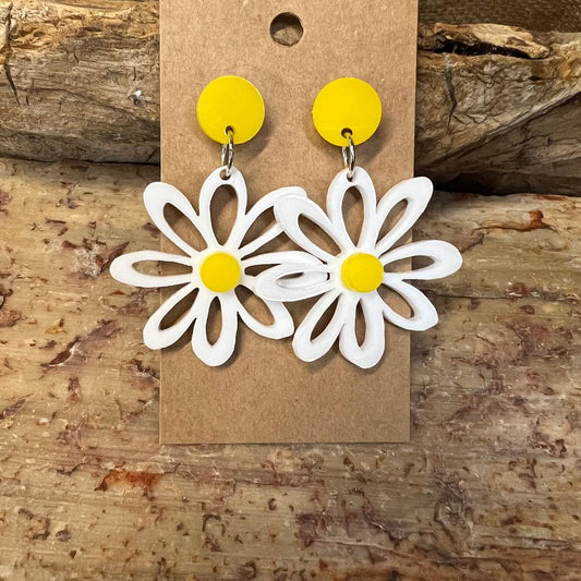 Cutest Ever Daisy Acrylic Dangle Earrings