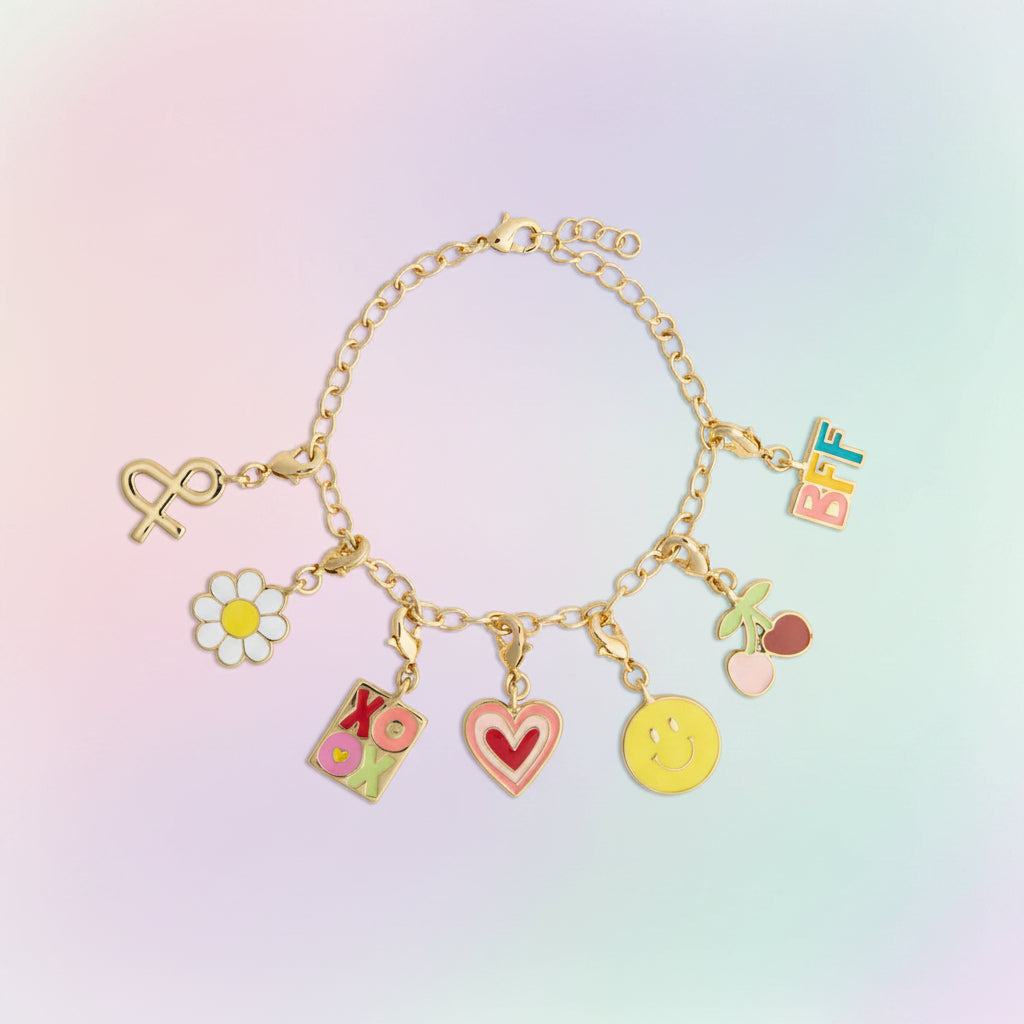 BFF Gold Charm Bracelet