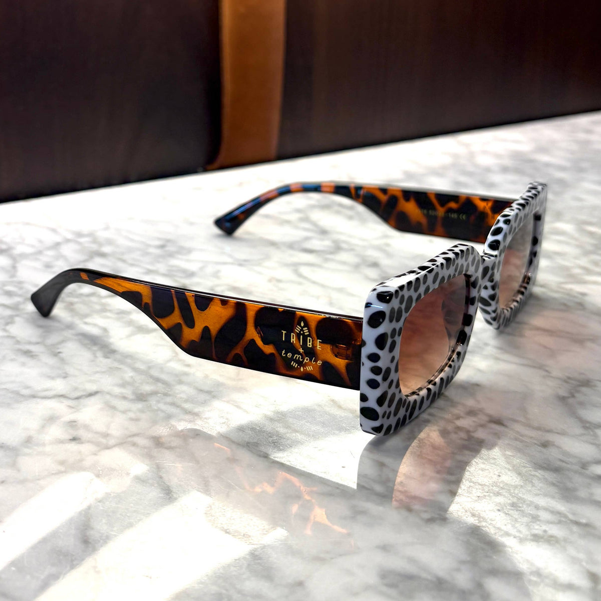 Spot Me If You Can Mixed Print Sunglasses