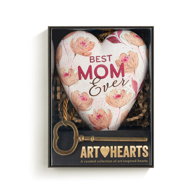 Best Mom Ever Floral Art Heart