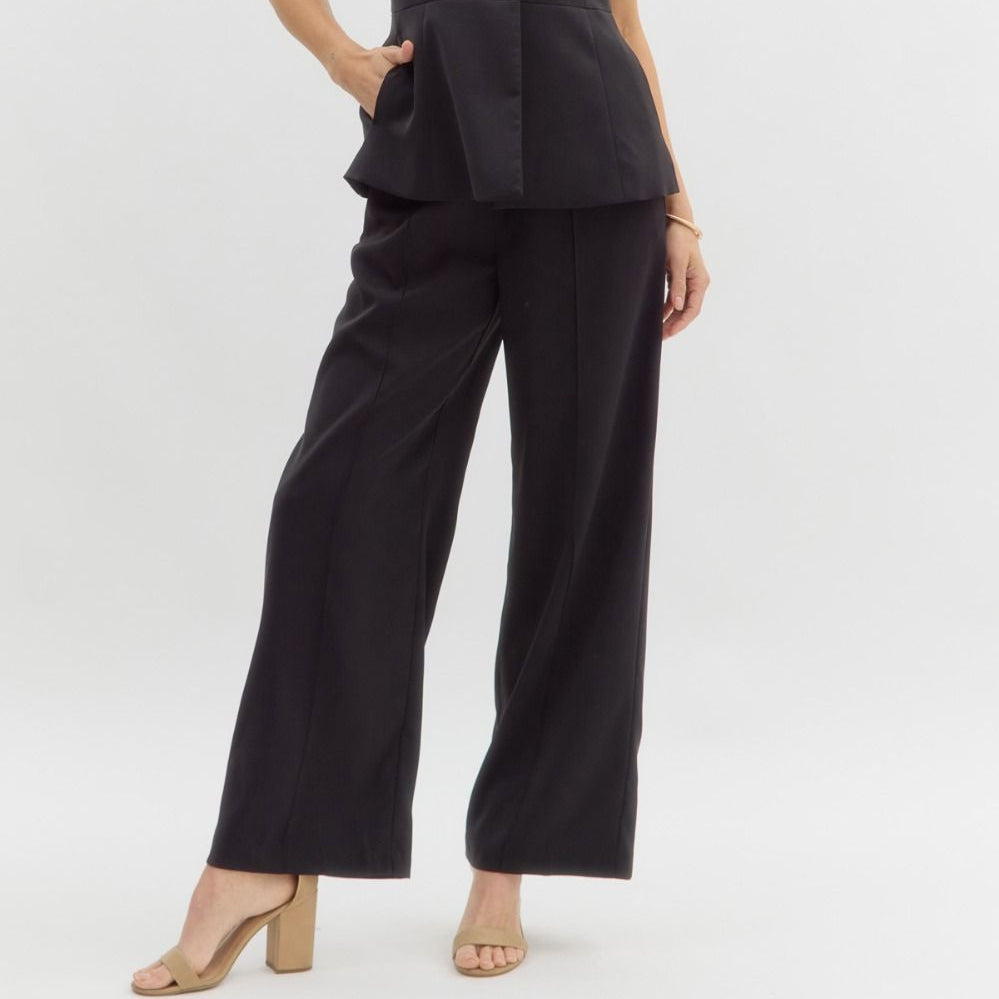 High Waist Tailor Straight Leg Pants