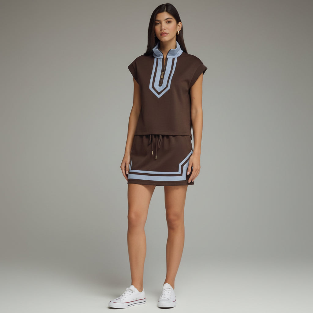 Entro Top and Mini Skirt Set