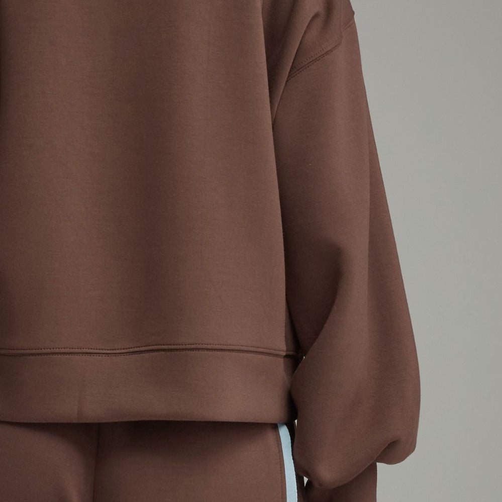 Brown Set With Contrast Piping Top and Pant