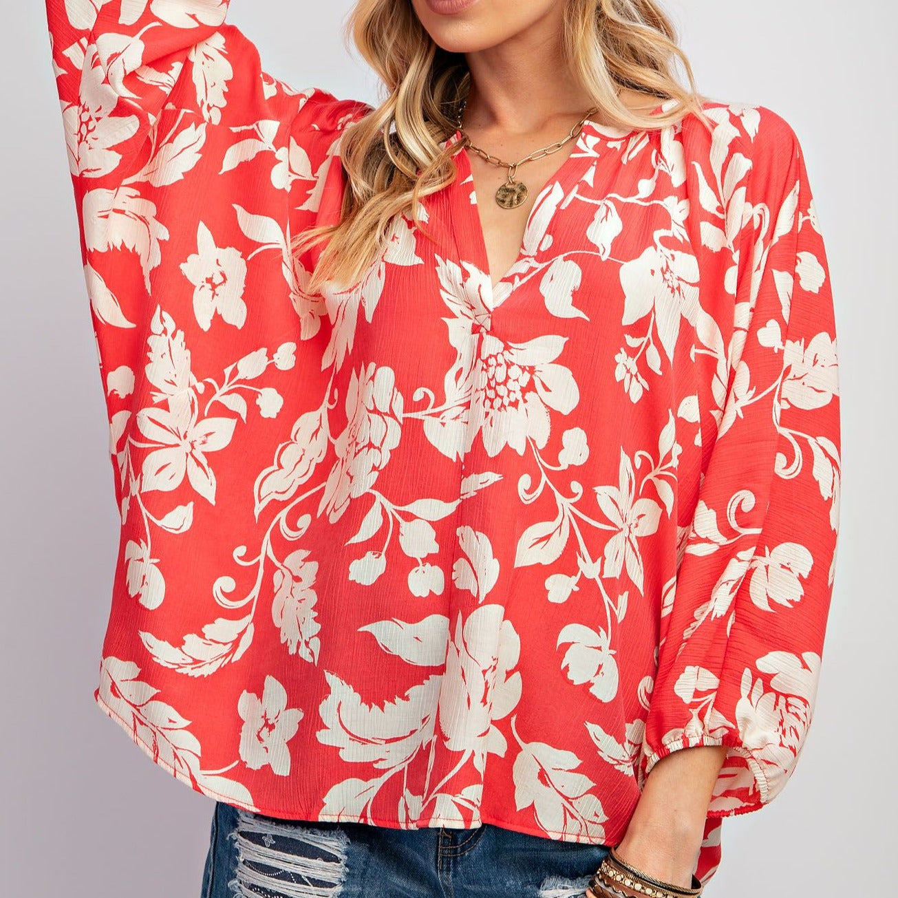 Coral Blossom Top