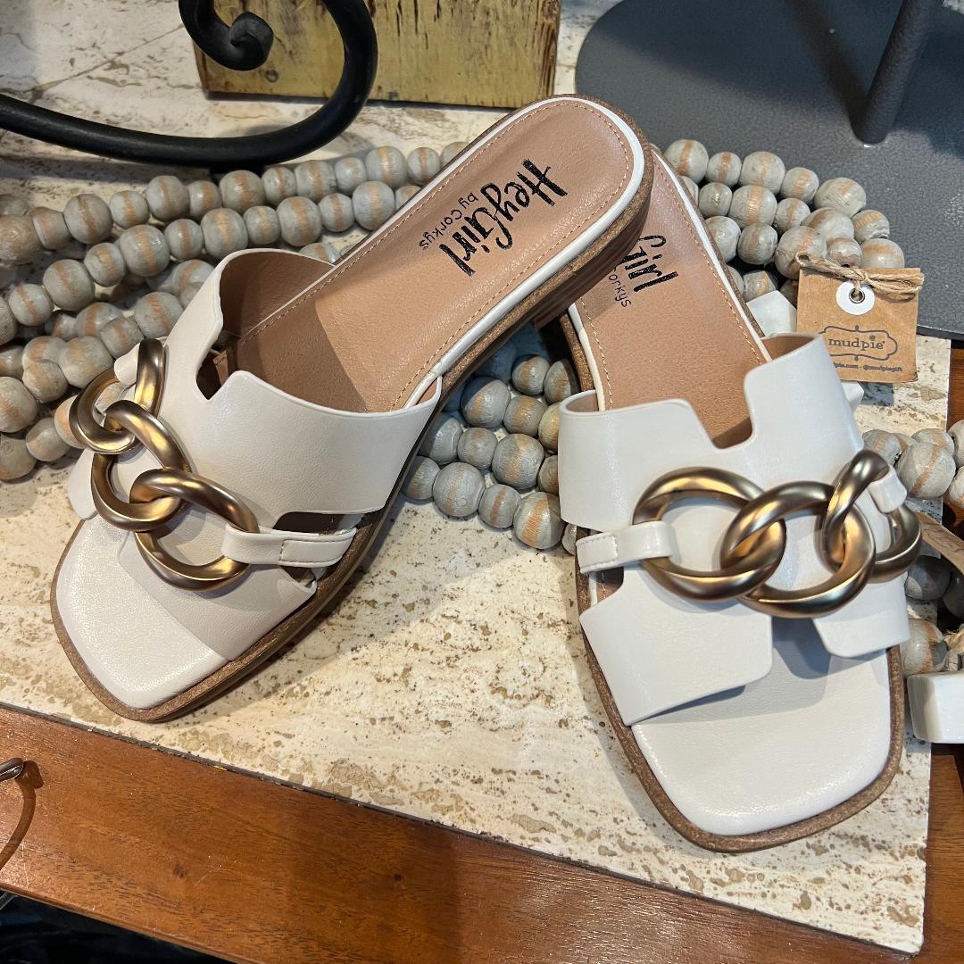 Off The Chain Ivory Sandal