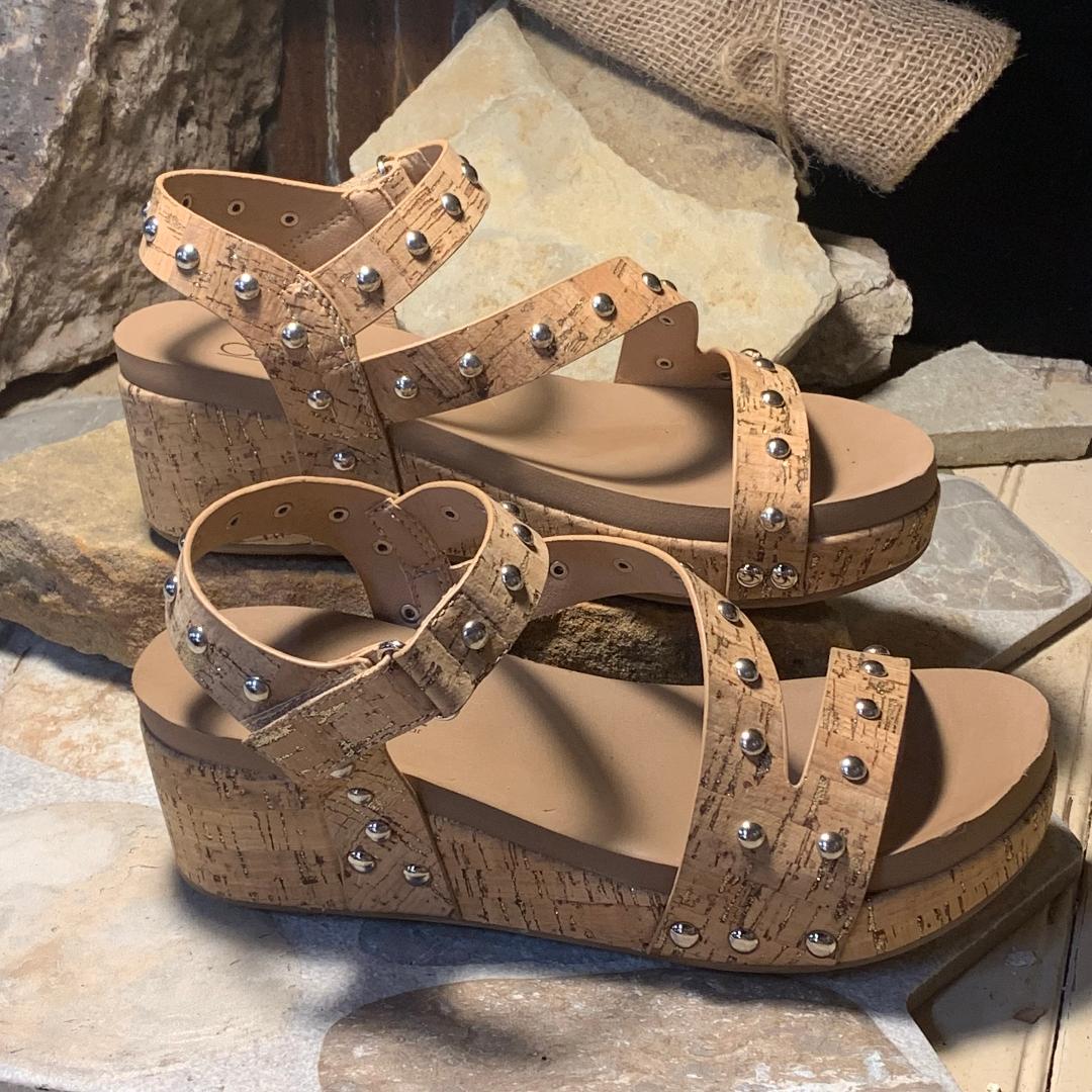 Glitter Cork Revolve Wedge/Sandal