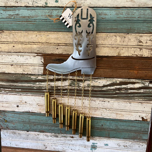 Cowboy Boot Bullet Windchime .50 BMG