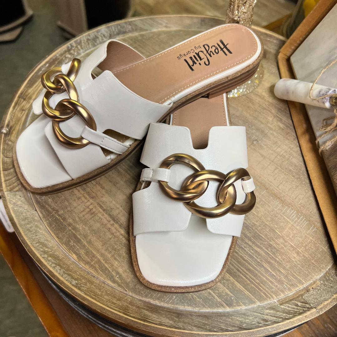 Off The Chain Ivory Sandal