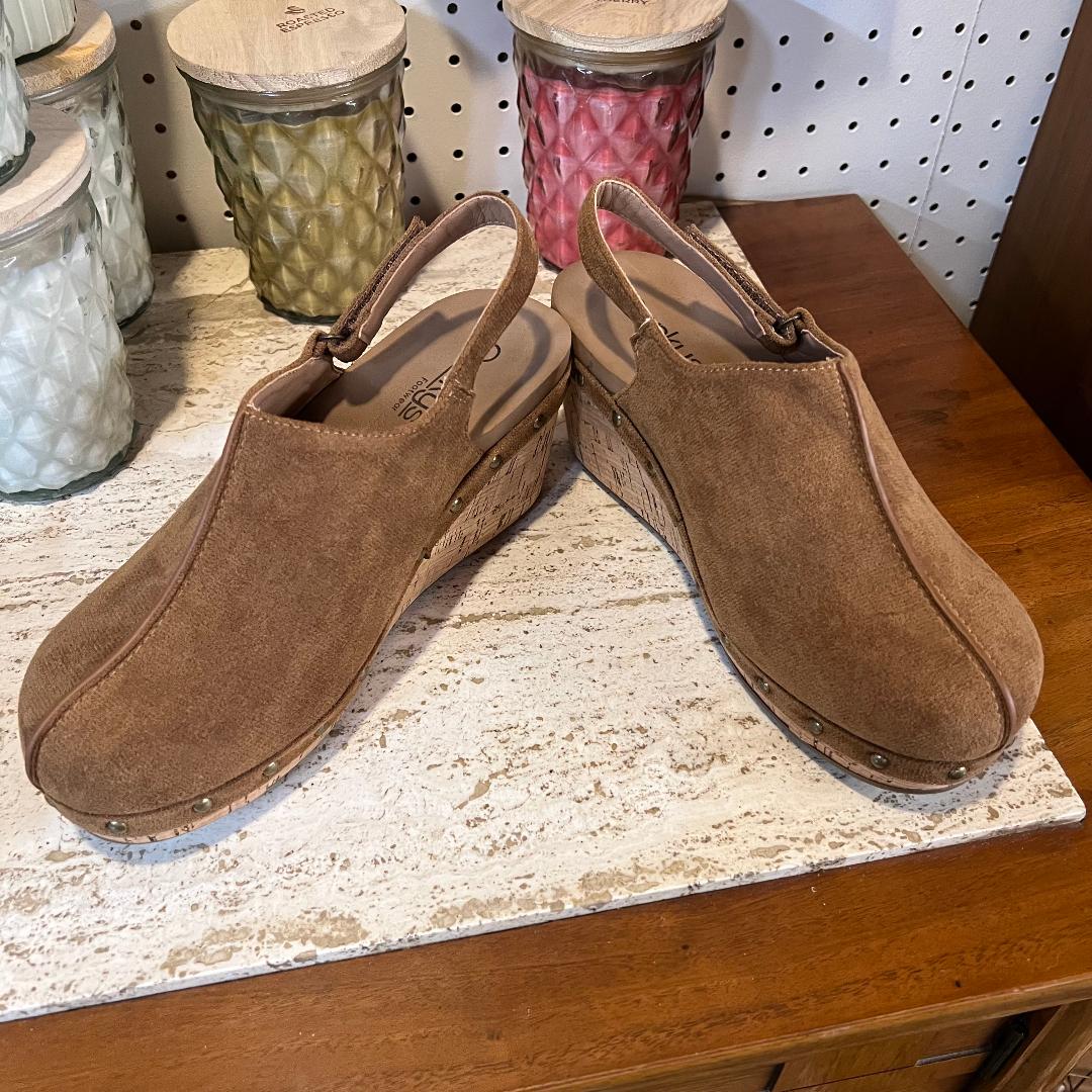 Make Em Blush Faux Suede Mule Clog