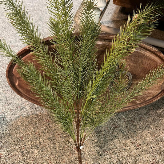 Green Pine Faux Multi Stem Bush Each