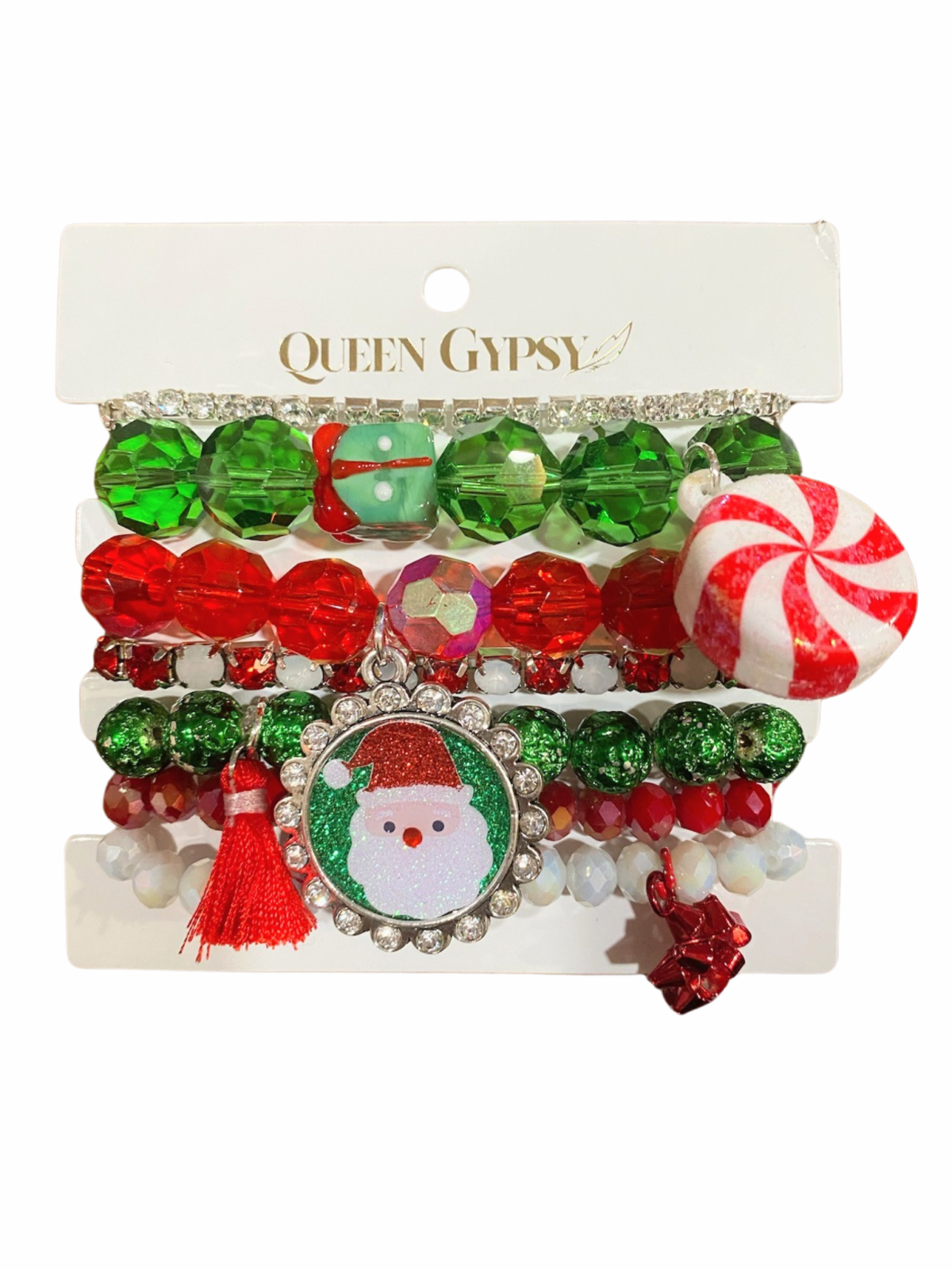 Green Santa Bracelet Stack