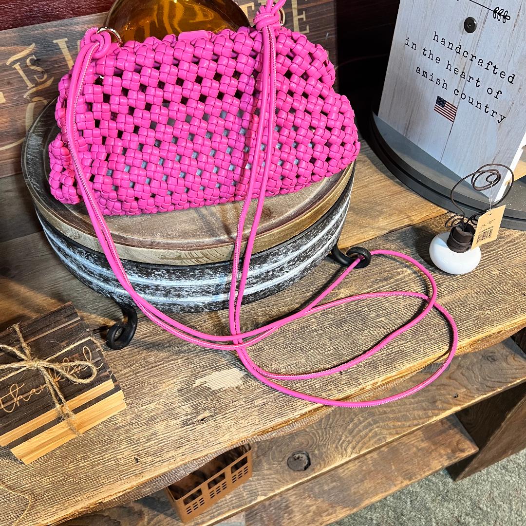BC Fuchsia Woven Bag